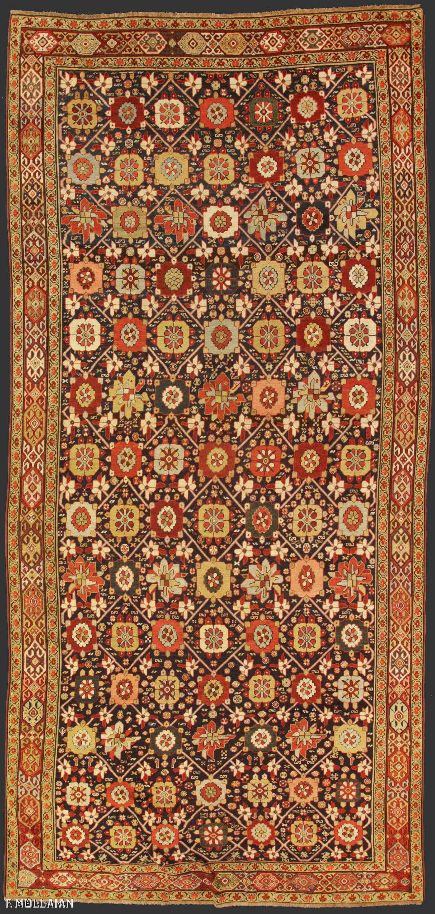 Antique Caucasian All-over « Karabakh (qarabag) » hand-knotted Kalleh Size Carpet n°:75780500